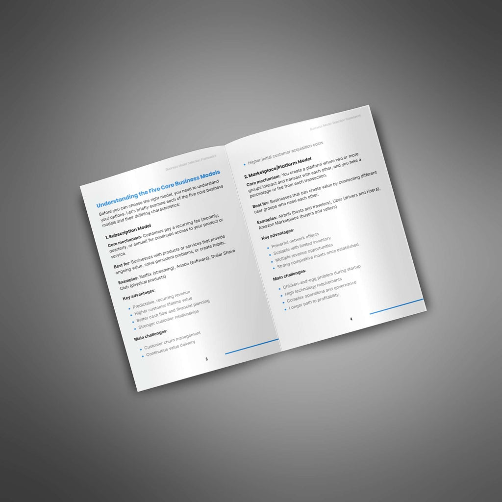 Business Model Selection Framework